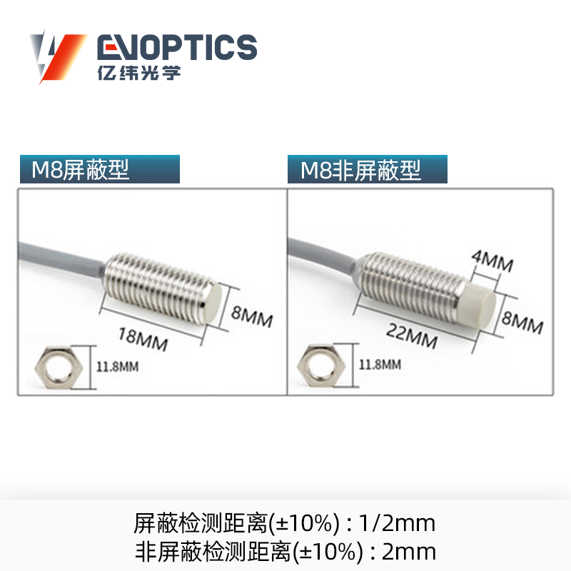 超短型电感式接近传感器